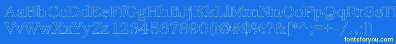 Kacsttitlel Font – Yellow Fonts on Blue Background