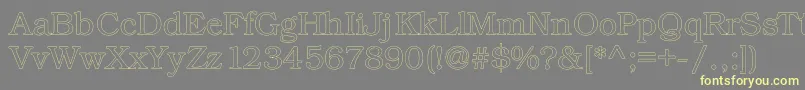 Kacsttitlel Font – Yellow Fonts on Gray Background