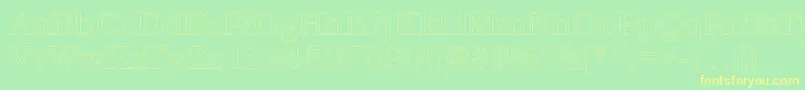 Kacsttitlel Font – Yellow Fonts on Green Background