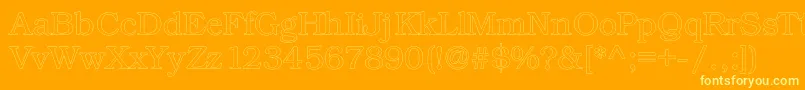 Kacsttitlel Font – Yellow Fonts on Orange Background
