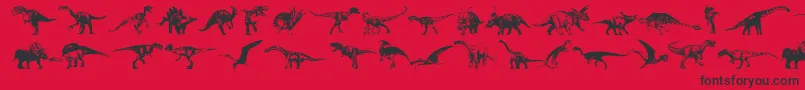 Шрифт Dinosaurs – чёрные шрифты на красном фоне