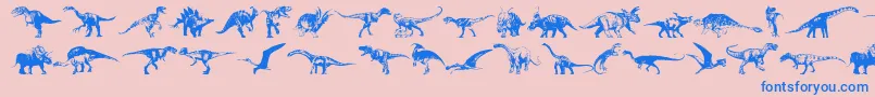 Шрифт Dinosaurs – синие шрифты на розовом фоне