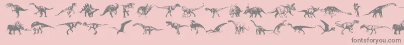 Шрифт Dinosaurs – серые шрифты на розовом фоне