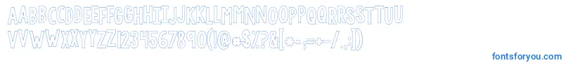 Kglethergooutline Font – Blue Fonts on White Background