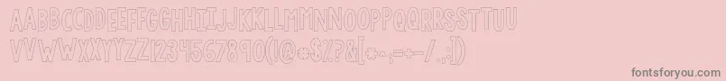 Шрифт Kglethergooutline – серые шрифты на розовом фоне