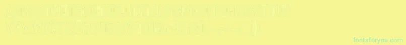 Kglethergooutline-fontti – vihreät fontit keltaisella taustalla