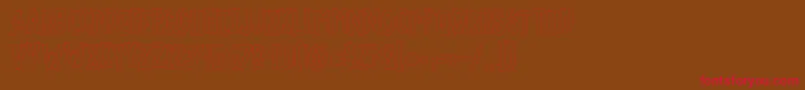 Kglethergooutline Font – Red Fonts on Brown Background