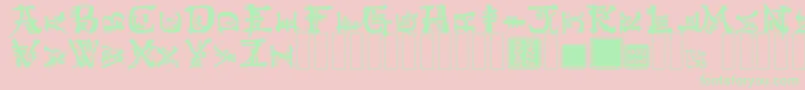 KingthingsConundrum Font – Green Fonts on Pink Background