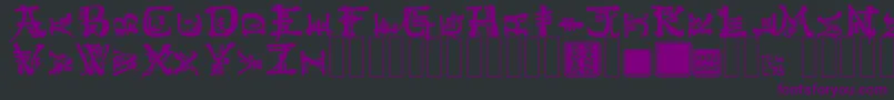 KingthingsConundrum Font – Purple Fonts on Black Background