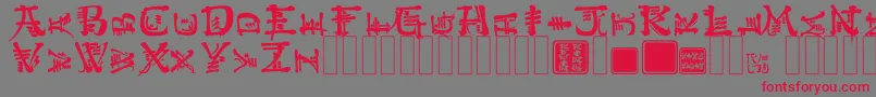 KingthingsConundrum Font – Red Fonts on Gray Background