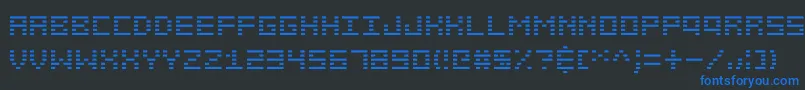 Manualprint Font – Blue Fonts on Black Background