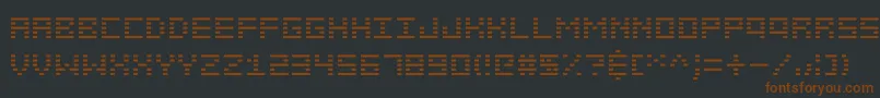 Fonte Manualprint – fontes marrons em um fundo preto