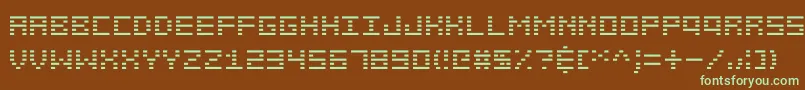 Fonte Manualprint – fontes verdes em um fundo marrom