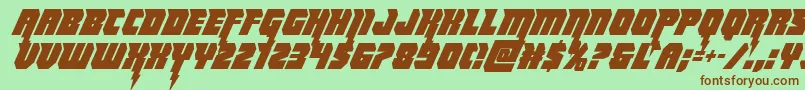 Thundertitancond Font – Brown Fonts on Green Background