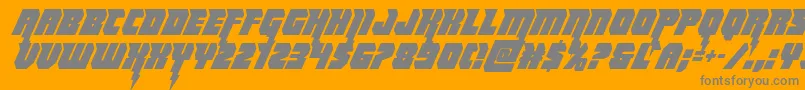 Thundertitancond Font – Gray Fonts on Orange Background