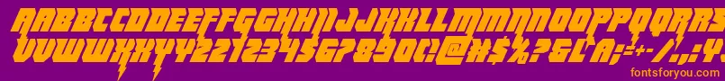 Thundertitancond Font – Orange Fonts on Purple Background