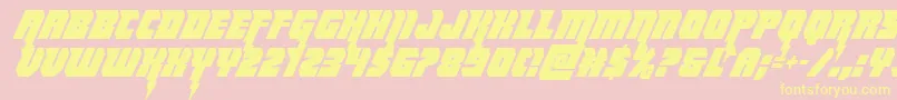 Thundertitancond Font – Yellow Fonts on Pink Background