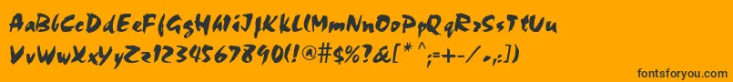 Perry-fontti – mustat fontit oranssilla taustalla