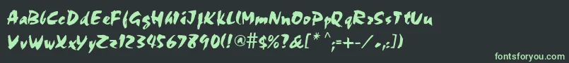 Perry Font – Green Fonts on Black Background