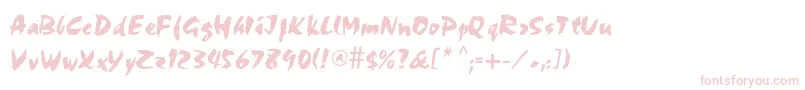 Perry Font – Pink Fonts on White Background