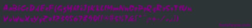 Perry Font – Purple Fonts on Black Background