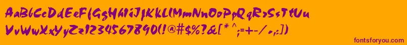 Шрифт Perry – фиолетовые шрифты на оранжевом фоне
