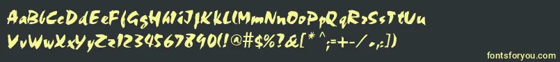 Perry Font – Yellow Fonts on Black Background