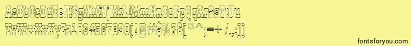フォントAGildiaotl – 黒い文字の黄色い背景