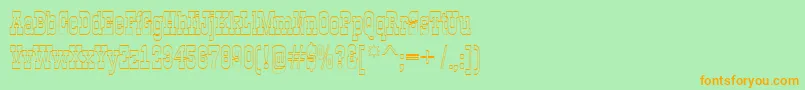AGildiaotl Font – Orange Fonts on Green Background
