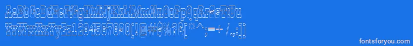 AGildiaotl Font – Pink Fonts on Blue Background