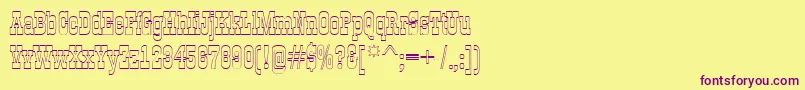 AGildiaotl Font – Purple Fonts on Yellow Background