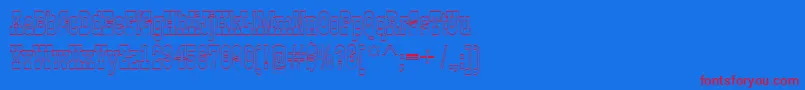 AGildiaotl Font – Red Fonts on Blue Background