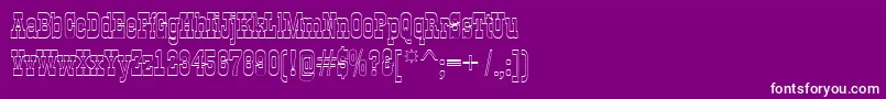 Шрифт AGildiaotl – белые шрифты на фиолетовом фоне