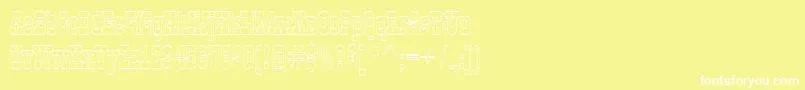 Шрифт AGildiaotl – белые шрифты на жёлтом фоне