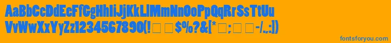 SlotSsiBlack Font – Blue Fonts on Orange Background