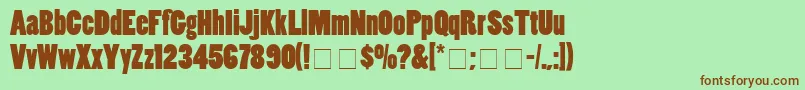 SlotSsiBlack Font – Brown Fonts on Green Background