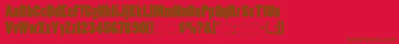 SlotSsiBlack Font – Brown Fonts on Red Background