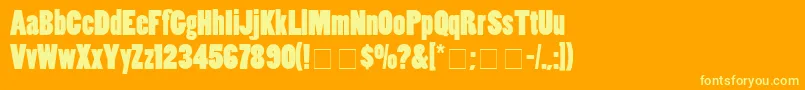 SlotSsiBlack Font – Yellow Fonts on Orange Background