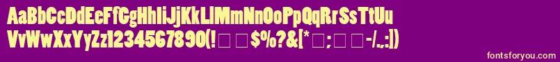 SlotSsiBlack Font – Yellow Fonts on Purple Background