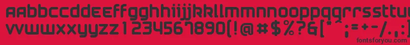 フォントAirstrip – 赤い背景に黒い文字