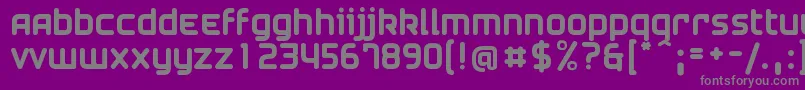 フォントAirstrip – 紫の背景に灰色の文字