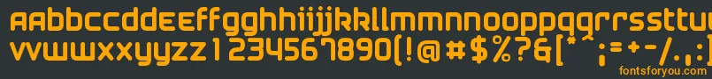 Шрифт Airstrip – оранжевые шрифты на чёрном фоне