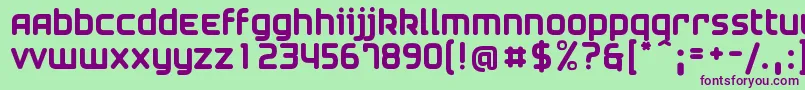 Airstrip Font – Purple Fonts on Green Background