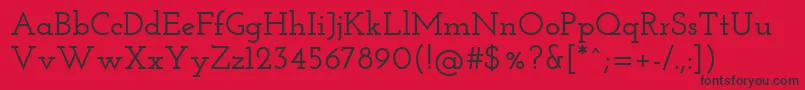 JosefinSlabSemibold Font – Black Fonts on Red Background