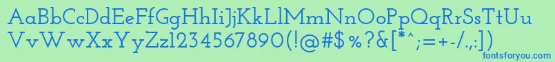 JosefinSlabSemibold Font – Blue Fonts on Green Background