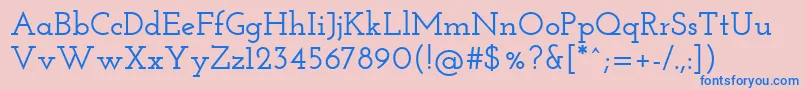 JosefinSlabSemibold Font – Blue Fonts on Pink Background