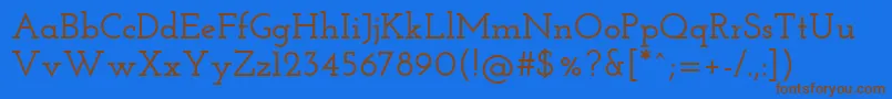 JosefinSlabSemibold Font – Brown Fonts on Blue Background