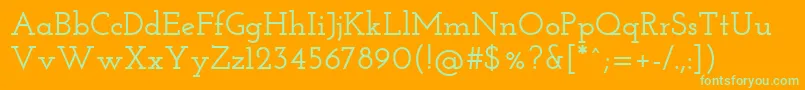 JosefinSlabSemibold Font – Green Fonts on Orange Background