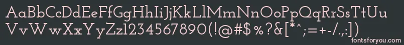 JosefinSlabSemibold Font – Pink Fonts on Black Background