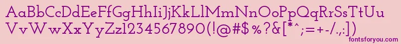 JosefinSlabSemibold Font – Purple Fonts on Pink Background